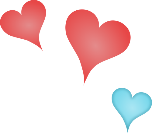 Of 3 Different Colored Hearts Clipart