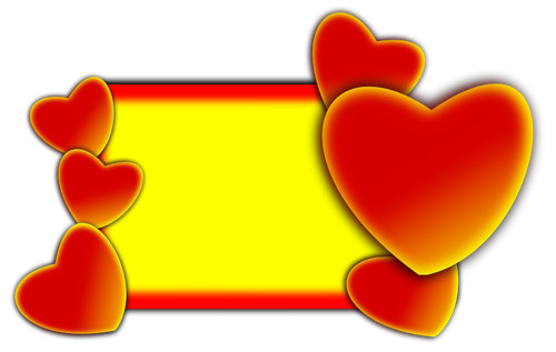 Of Board Decorated With Hearts Clipart