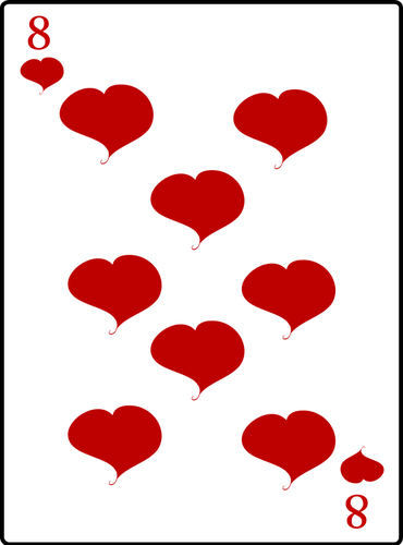 Eight Of Hearts Playing Card Clipart