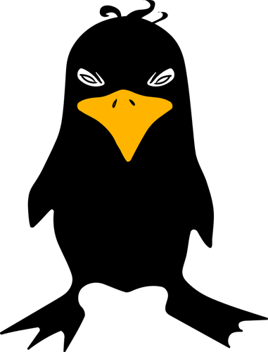 Angry Tux Color Clip Art Clipart