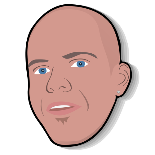Man With Bald Head Clip Art Graphics Clipart