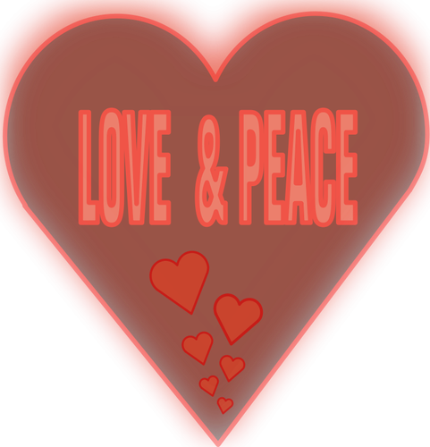 Love And Peace In Heart Clipart