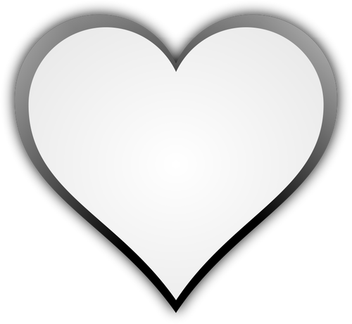 Black And White Symmetrical Heart Shape Clipart