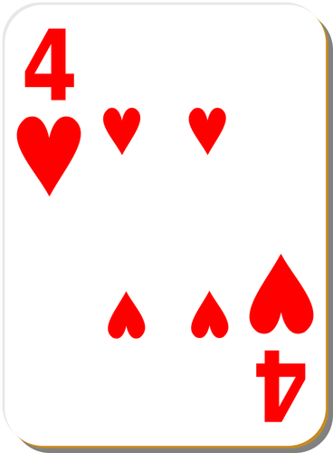 Four Of Hearts Clipart