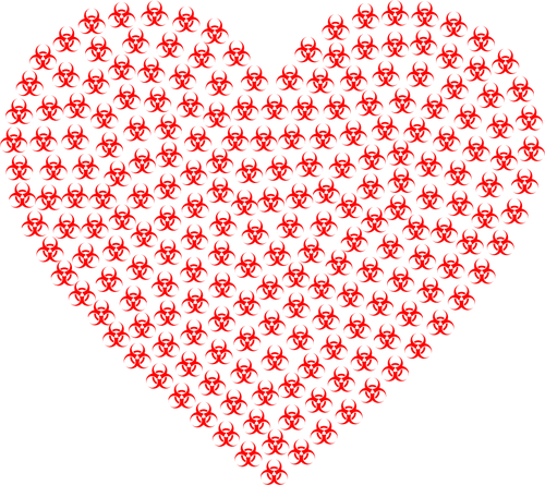 Toxic Red Heart Clipart