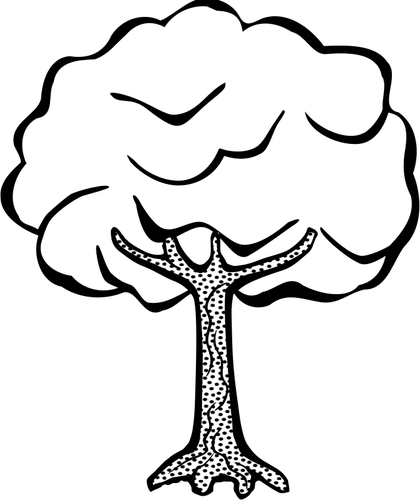 Lineart Of A Tree Clipart