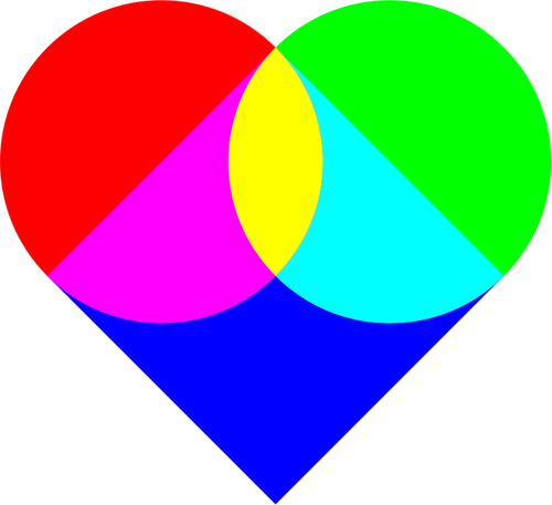 Of Multicolored Heart Clipart