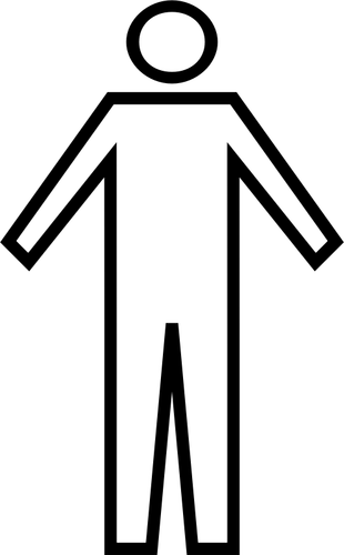 Men'S Toilet Line Art Symbol Clipart