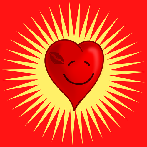 Happy Kissed Heart Clipart