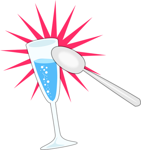 Party Glass And Spoon Clipart