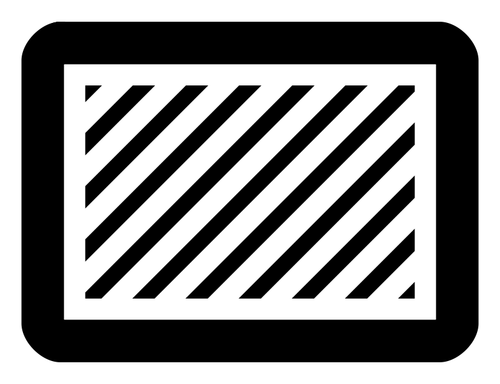 Clip Art Of Rectangle With Diagonal Stripes Clipart