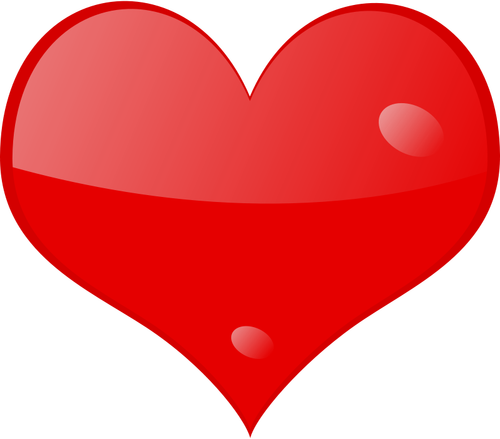 Red Shining Heart Clipart