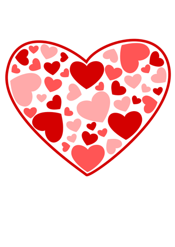 Of Heart Made Out Of Many Small Hearts Clipart