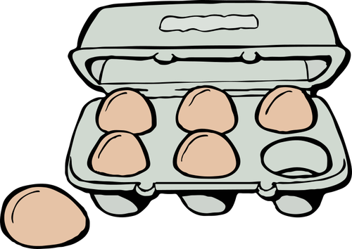 Carton Of Brown Eggs Clipart