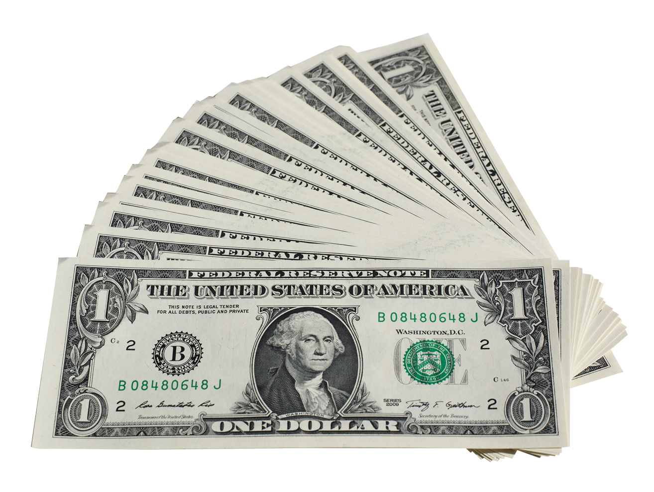 United Banknote Money Bill Dollar One-Dollar Bills Clipart