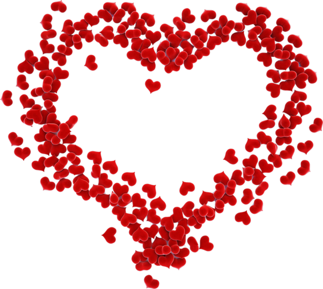 February Love 14 Couple Valentines Heart-Shaped Floating Clipart