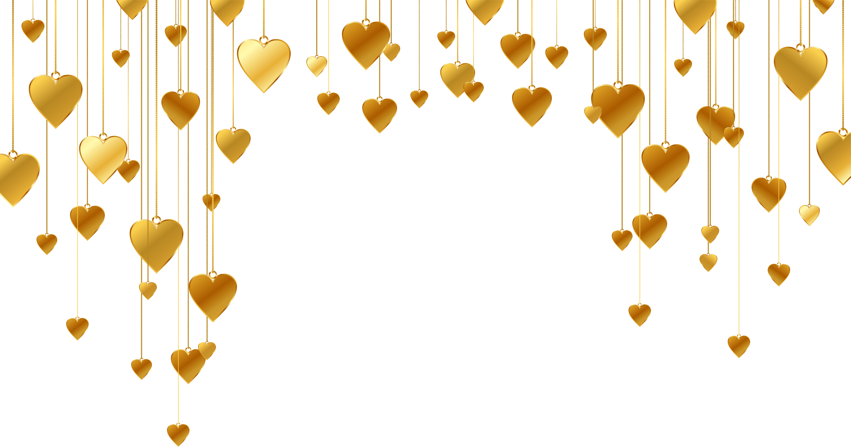Heart Heart-Shaped Gold Pattern Shape Line Clipart