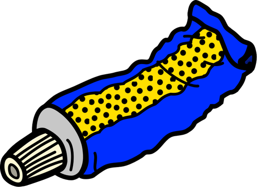 Yellow And Blue Tube Line Art Clipart