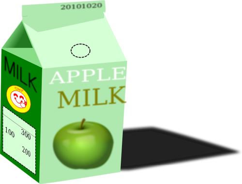 Of Apple Milk Carton Clipart