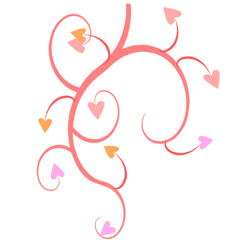 Branch With Leaves Of Hearts Clipart