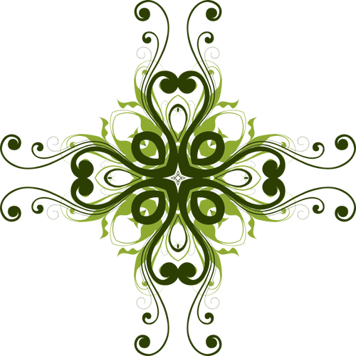 Clip Art Of Green Flower Clipart