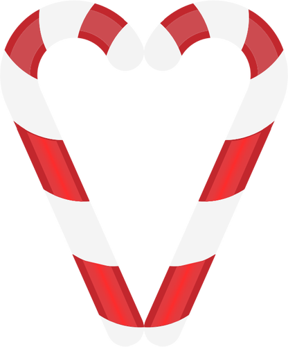 Heart Shape Made Of Candy Canes Clipart