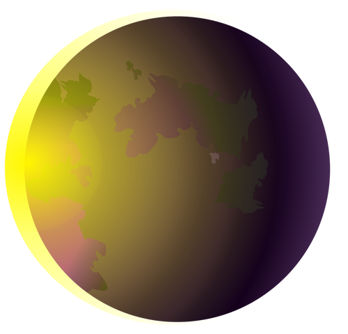 Illustration Of Eclipse Of The Sun Behind Earth Clipart