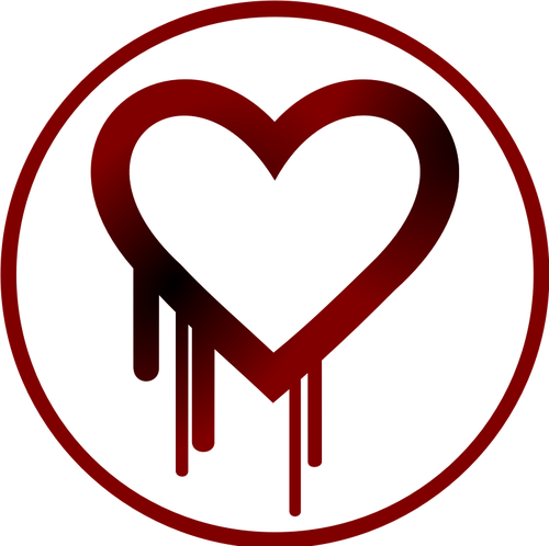 Of Heart Bleed Patch In Circle Clipart
