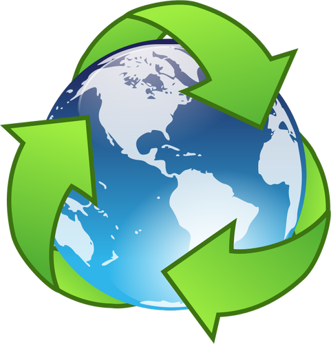 Of Crystal Earth Recycle Symbol Clipart
