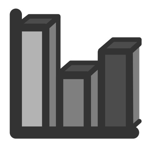 3D Bars Chart Icon Clipart