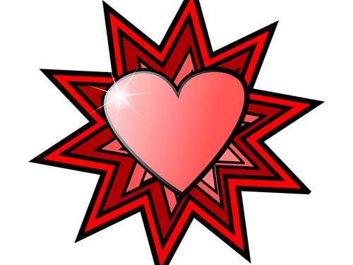Love Heart With Sparkle Clipart