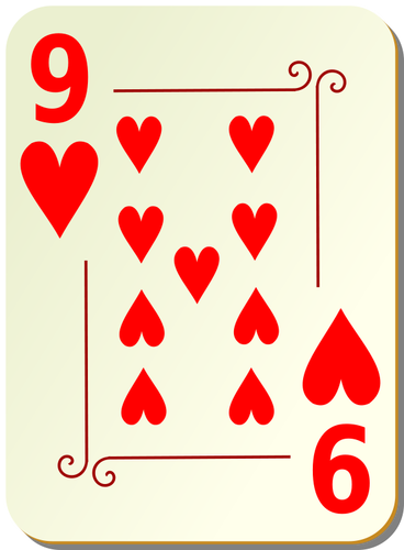 Nine Of Hearts Clipart