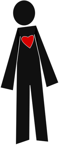 Male Person With Heart Clipart