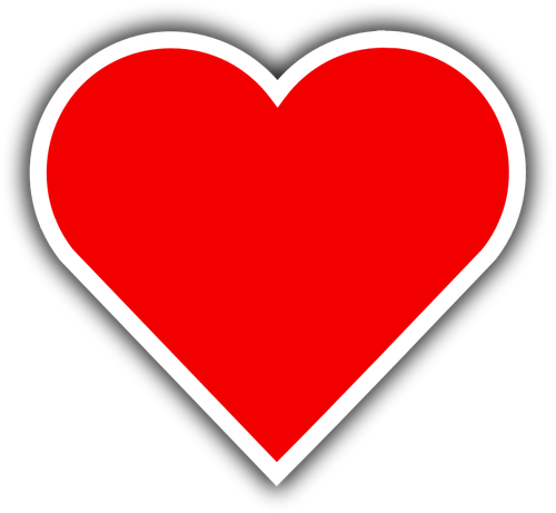 Of Heart Icon With Shadow Clipart