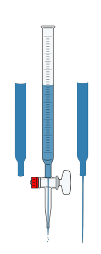 Clip Art Of Graduated Glass Tube With Tap At One End Clipart
