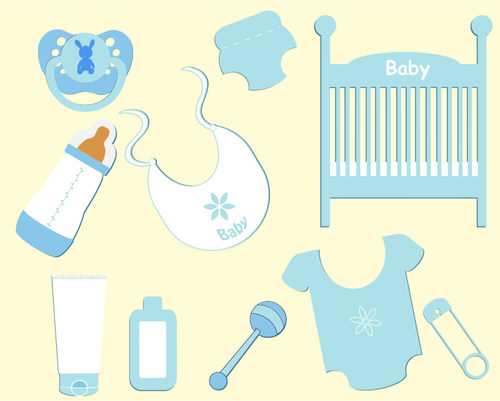 Baby Boy Accessories Clipart