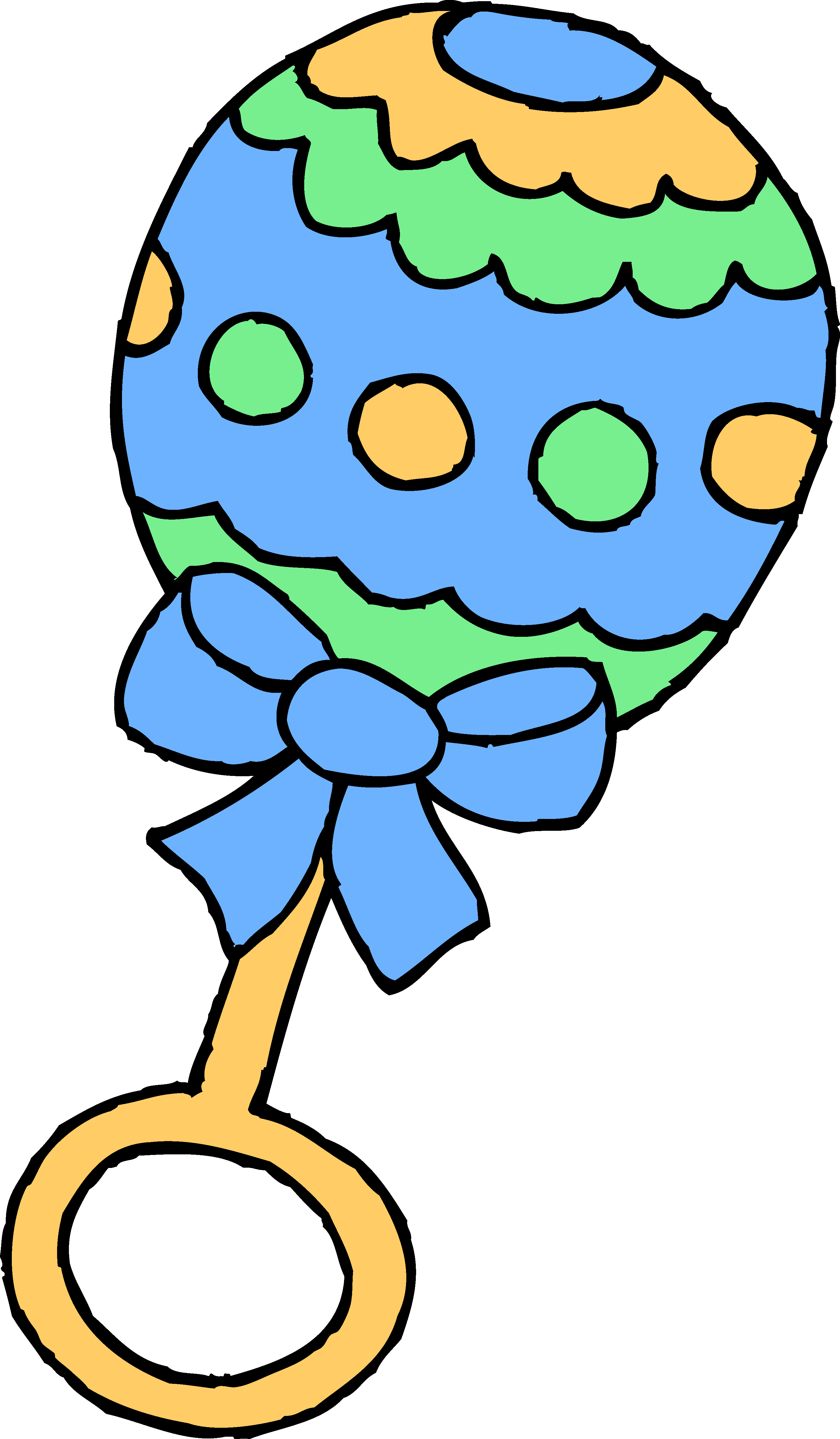 Blue Baby Toy Pencil And In Color Clipart