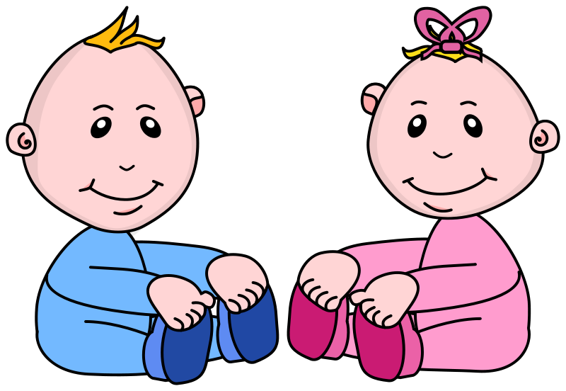 Boy And Baby Girl For You Clipart