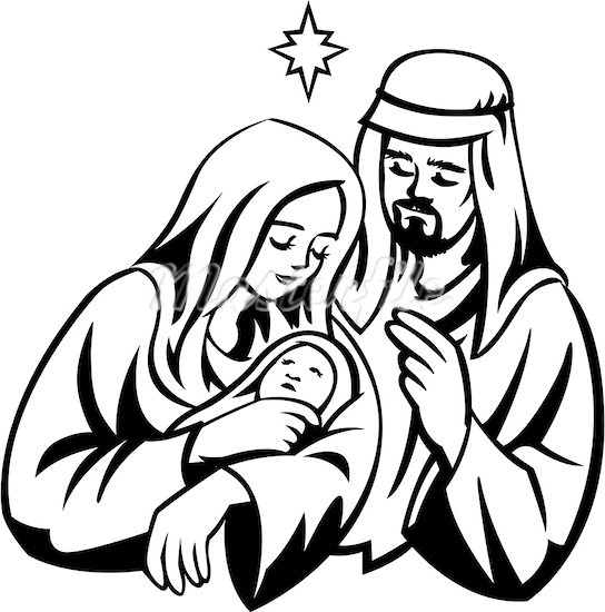 Baby Jesus Black And White Png Image Clipart