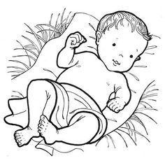 Baby Jesus Black White Png Images Clipart