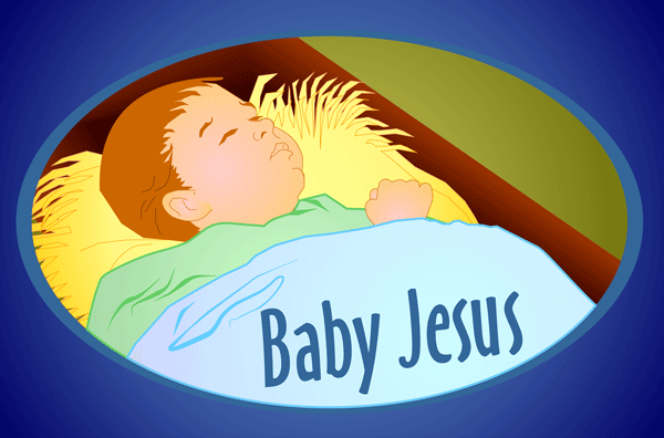 Free Christian Graphic Baby Jesus In A Clipart