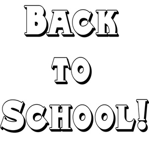 Back To School Black And White Clipart