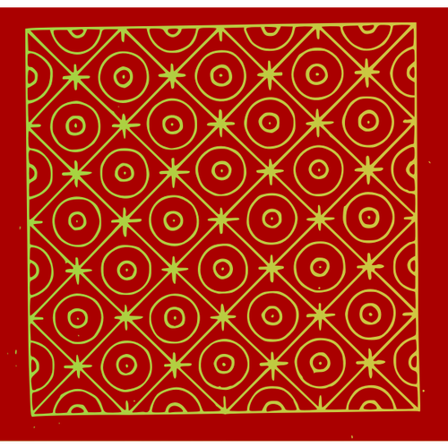 Abstract Red Geometric Pattern Clipart