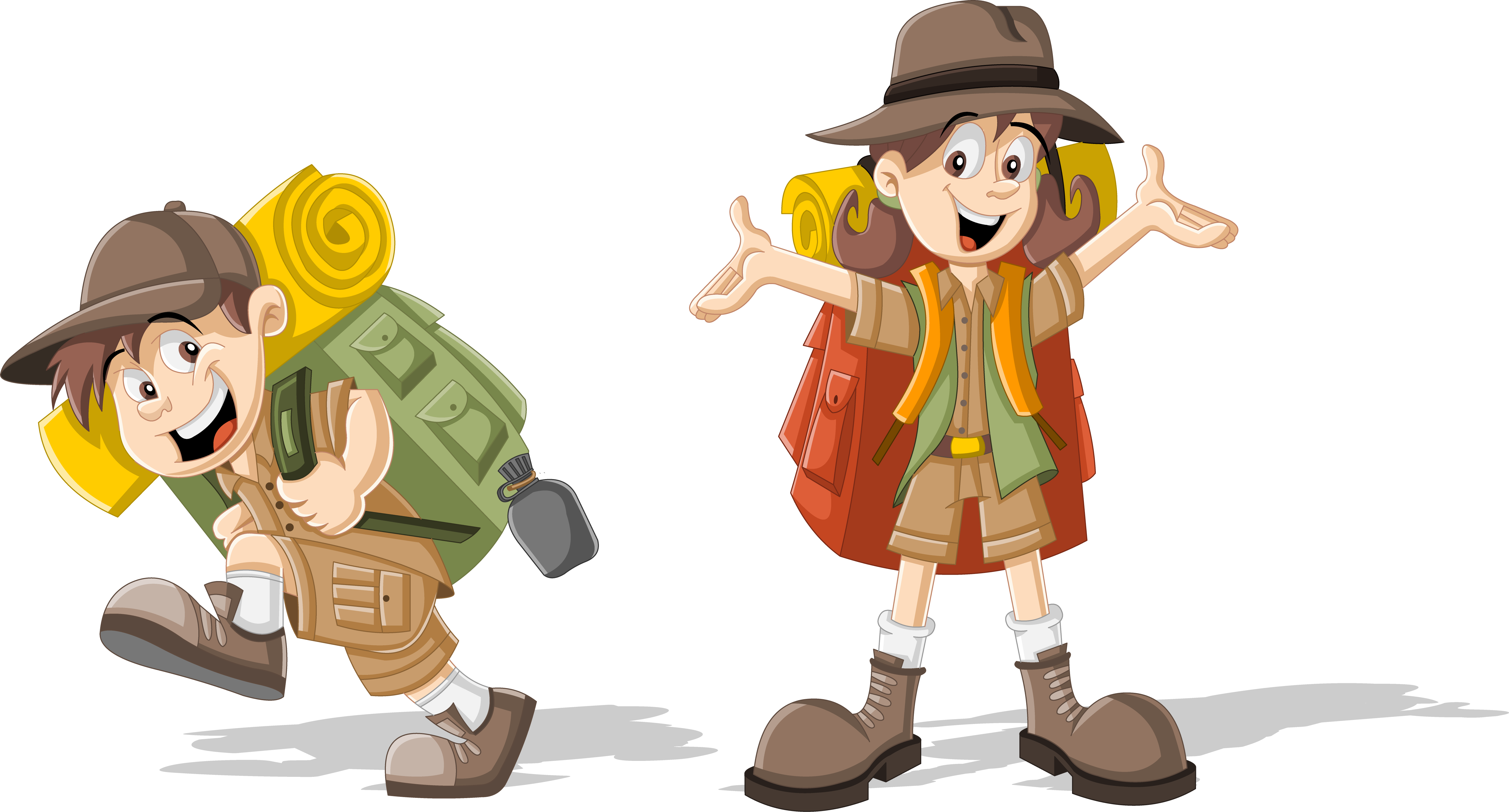 Design Backpack Character Scouting Children Download HQ PNG Clipart