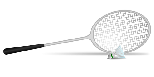 Of Badminton Racket And Ball Clipart