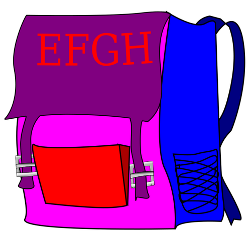 Schoolbag With Writing Clipart