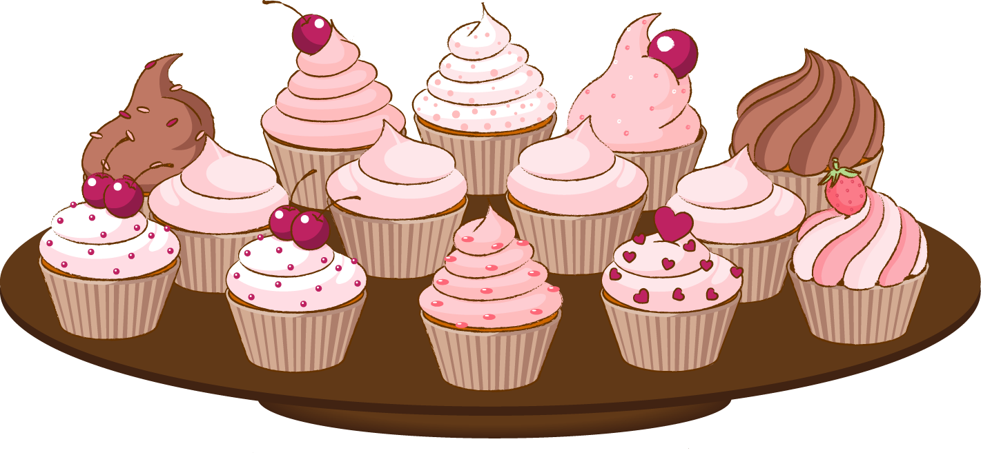 Bake Sale Of A Cupcake With Sprinkles Clipart.