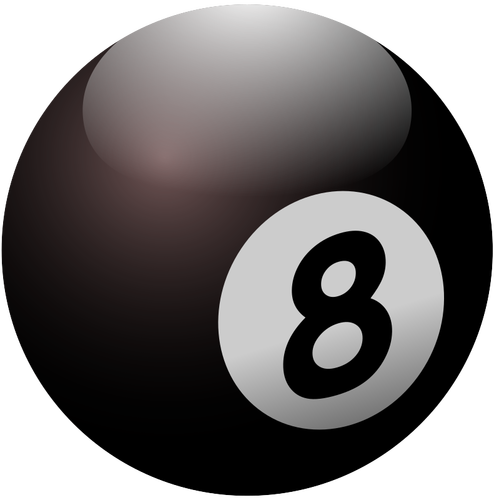Of Billiard Ball Number Eight Clipart