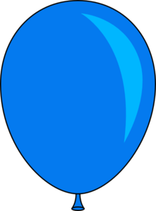 Blue Balloon At Vector Clipart Clipart