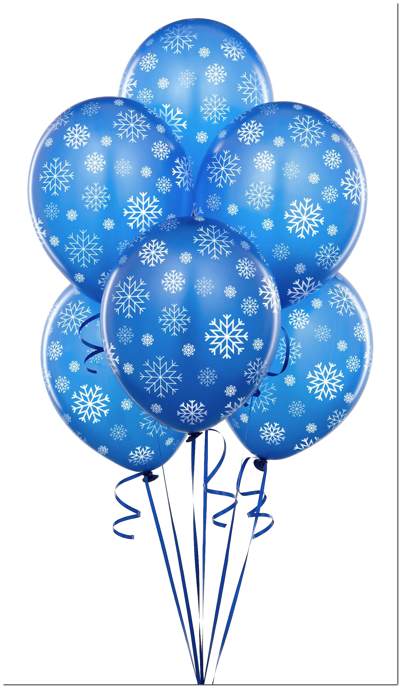 Blue Flower Bouquet Balloon Birthday Party Clipart